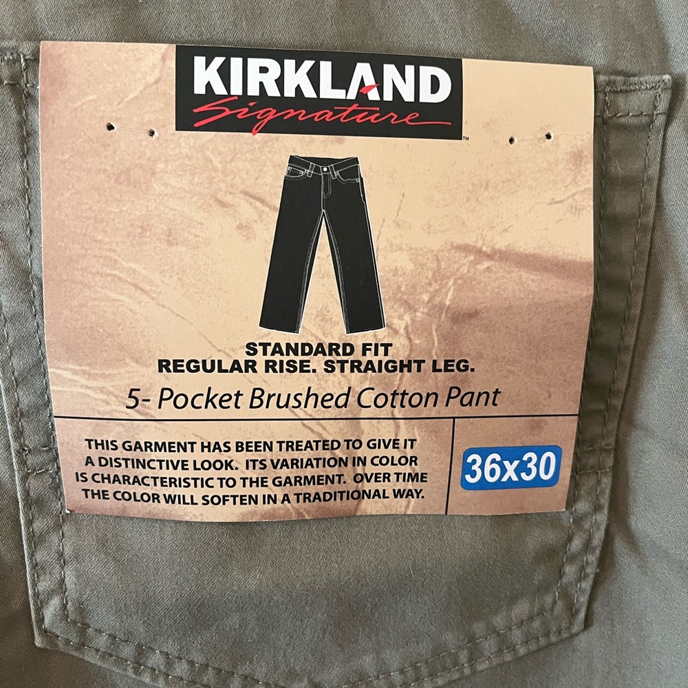 Kirkland Signature Men's Pants - Olive Green - Picture 4 of 4